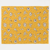 Spells & Skeletons Halloween Fleece Deken (Voorkant (Horizontaal))