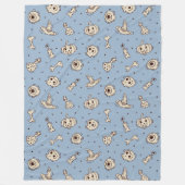 Spells & Skeletons Halloween Fleece Deken (Voorkant)
