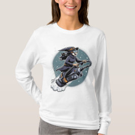 Spells & Speed: Halloween Witch op een Tech Ride! T-shirt