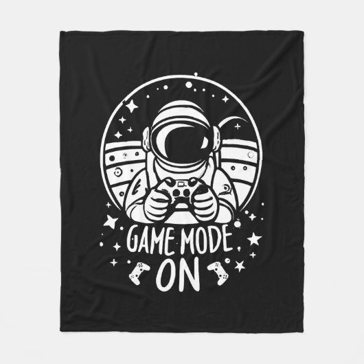 Spelmodus astronaut fleece deken (Voorkant)