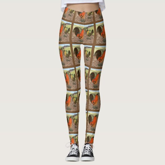 Spelpluimvee op de boerderij leggings (Voorkant)
