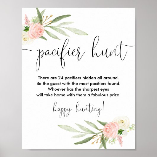 Spelroze baby shower voor Pacificatiejacht Poster (Voorkant)