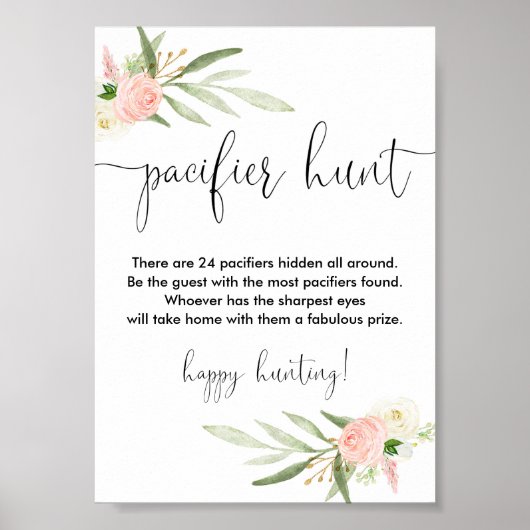 Spelroze baby shower voor Pacificatiejacht Poster (Voorkant)