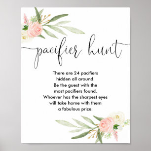 Spelroze baby shower voor Pacificatiejacht Poster