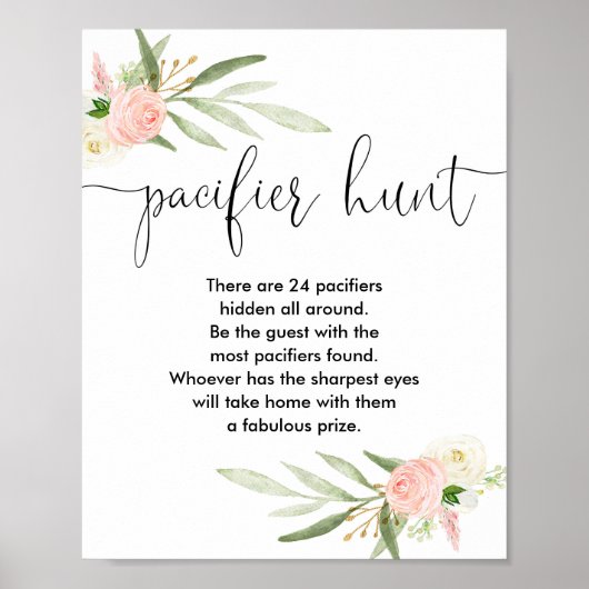 Spelroze baby shower voor Pacificatiejacht Poster (Voorkant)