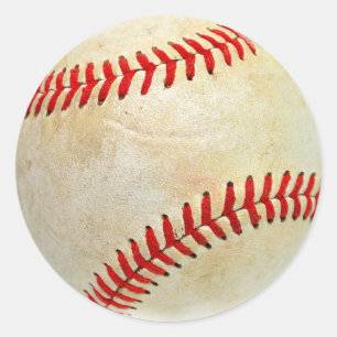 Spelspel met honkbal ronde sticker