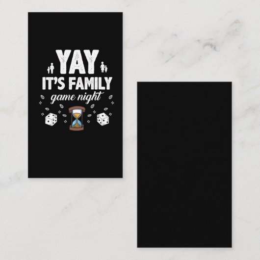 Spelspel Night Joy Gift Sandglass Dice Visitekaartje (Voorkant / Achterkant)