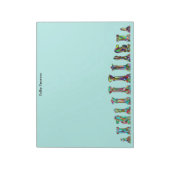 Spelspelers Rainbow Color Chewel Piecks Blauwgroen Notitieblok (Linkerzijde)