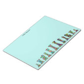 Spelspelers Rainbow Color Chewel Piecks Blauwgroen Notitieblok (Schuin)