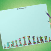 Spelspelers Rainbow Color Chewel Piecks Blauwgroen Notitieblok