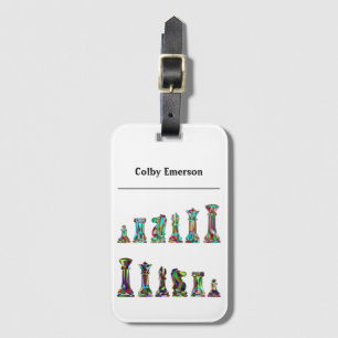Spelspelers Rainbow Kleurschaakpunts instellen Bagagelabel