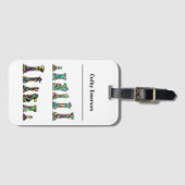 Spelspelers Rainbow Kleurschaakpunts instellen Bagagelabel (Voorkant (horizontaal))