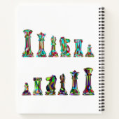 Spelspelers Rainbow Kleurschaakpunts instellen Notitieboek (Achterkant)