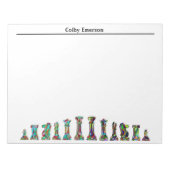 Spelspelers Regenboogkleurpuntsnotities Notitieblok (Voorkant)