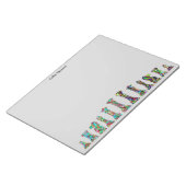 Spelspelers Regenboogkleurschalen Stukstukken Vast Notitieblok (Schuin)