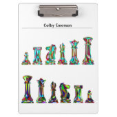 Spelspelers Regenboogscharen Aangepaste tekst Klembord (Voorkant)