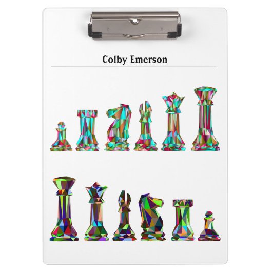 Spelspelers Regenboogscharen Aangepaste tekst Klembord (Voorkant)