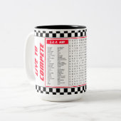 Spelstijl van concurrent tweekleurige koffiemok (Voorkant links)