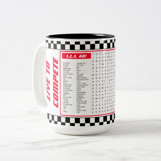 Spelstijl van concurrent tweekleurige koffiemok (Voorkant links)