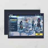 Spelthema uitnodiging (Voorkant / Achterkant)