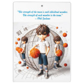 Speltijd – 3D Anime Basketbal Klembord (Achterkant)