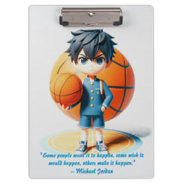 Speltijd – 3D Anime Basketbal Klembord