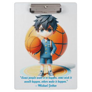 Speltijd – 3D Anime Basketbal Klembord