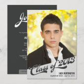 Speltijd Afstuderen Uitnodiging - Kool (Voorkant / Achterkant)