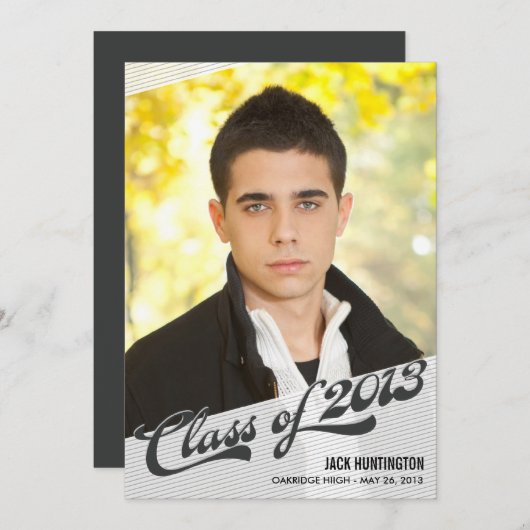 Speltijd Afstuderen Uitnodiging - Kool (Voorkant / Achterkant)