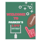 Speltijd, Football feest, Football thema, Verjaard Foto Afdruk (Voorkant)