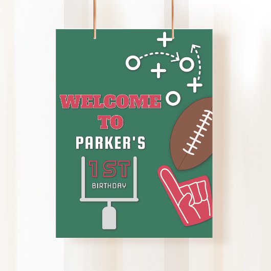 Speltijd, Football feest, Football thema, Verjaard Foto Afdruk