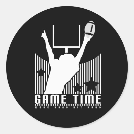 Speltijd - Football Ronde Sticker (Voorkant)