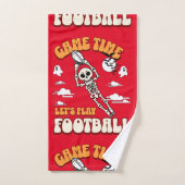 Speltijd Let's Play Football Halloween Funny Bad Handdoek (Handdoek)