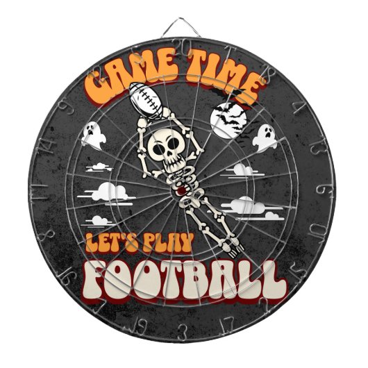 Speltijd Let's Play Football Halloween Funny Dartbord (Voorkant)