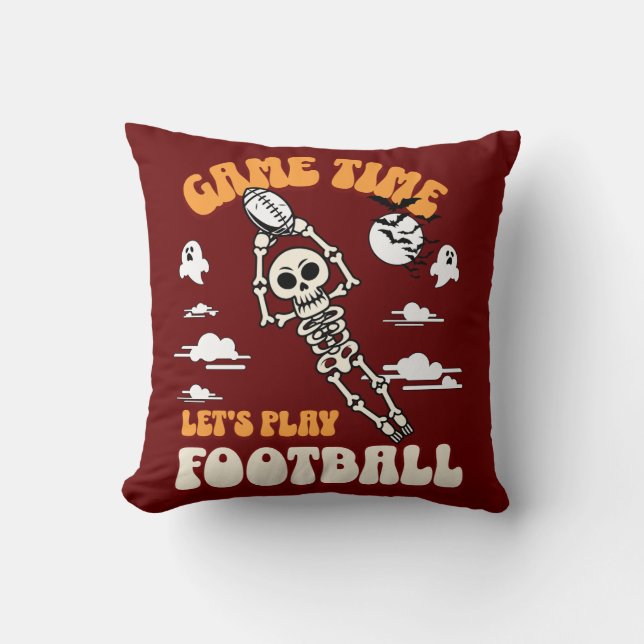 Speltijd Let's Play Football Halloween Funny Kussen (Voorkant)
