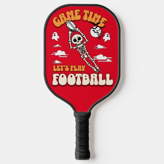 Speltijd Let's Play Football Halloween Funny Pickleball Paddle (Voorkant)