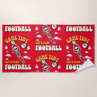 Speltijd Let's Play Football Halloween Funny Strandlaken