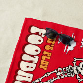 Speltijd Let's Play Football Halloween Funny Strandlaken (In situ)