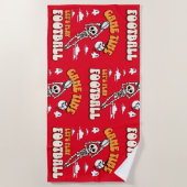 Speltijd Let's Play Football Halloween Funny Strandlaken (Voorkant)