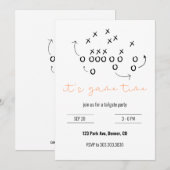 Speltijd Tailgate Party uitnodiging (Voorkant / Achterkant)