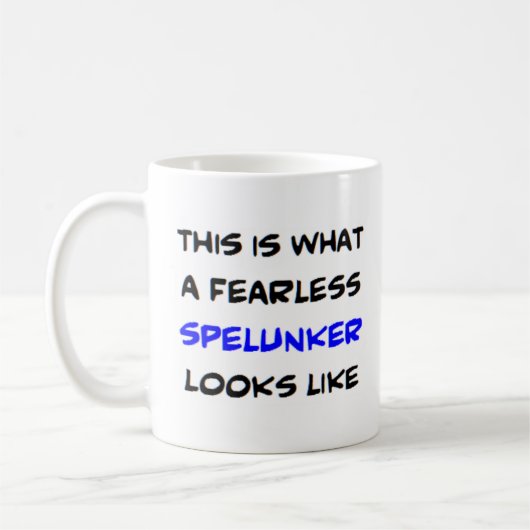 spelunker zonder angst koffiemok (Links)