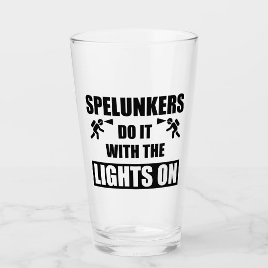Spelunkers doen het met licht erop glas (Voorkant)