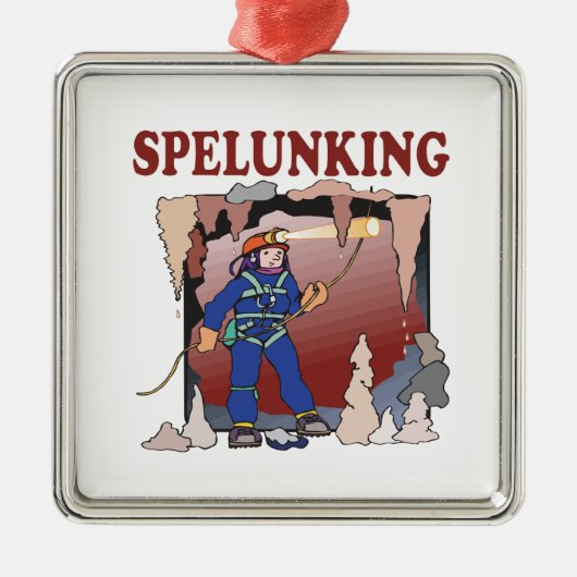 Spelunking 5 metalen ornament (Voorkant)