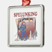 Spelunking 5 metalen ornament (Links)