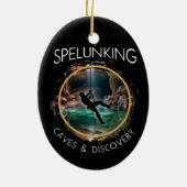 Spelunking, grotten en ontdekking Spelunker Natura Keramisch Ornament (Achterkant)