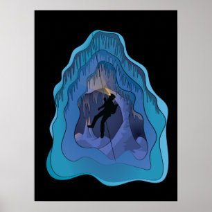 Spelunking ondergrond bedekken poster