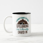 Spelunking Speleology Cave Explorer Tweekleurige Koffiemok (Links)