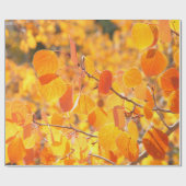 Spen bladeren van Herfst Cadeaupapier (Vlak)