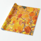 Spen bladeren van Herfst Cadeaupapier (Uitgerold)