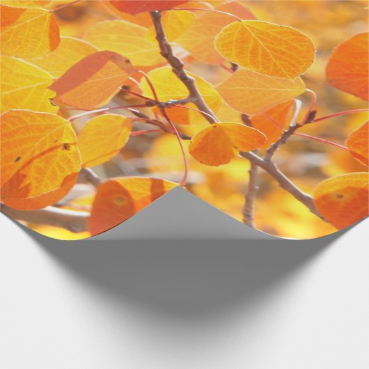 Spen bladeren van Herfst Cadeaupapier (Hoek)